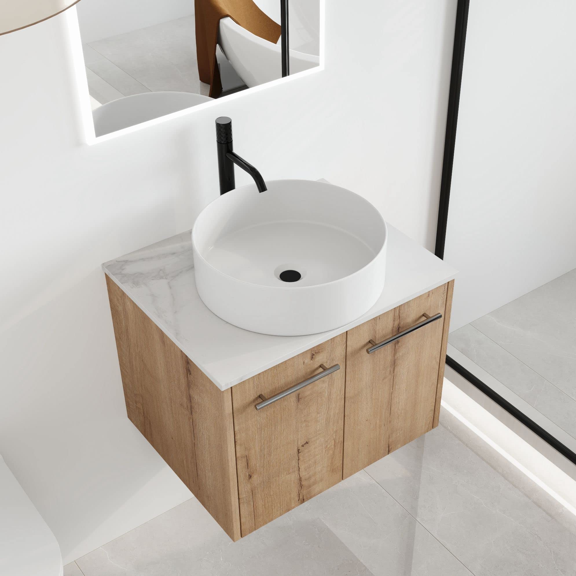 Malwee 24 inch Floating Bathroom Vanity