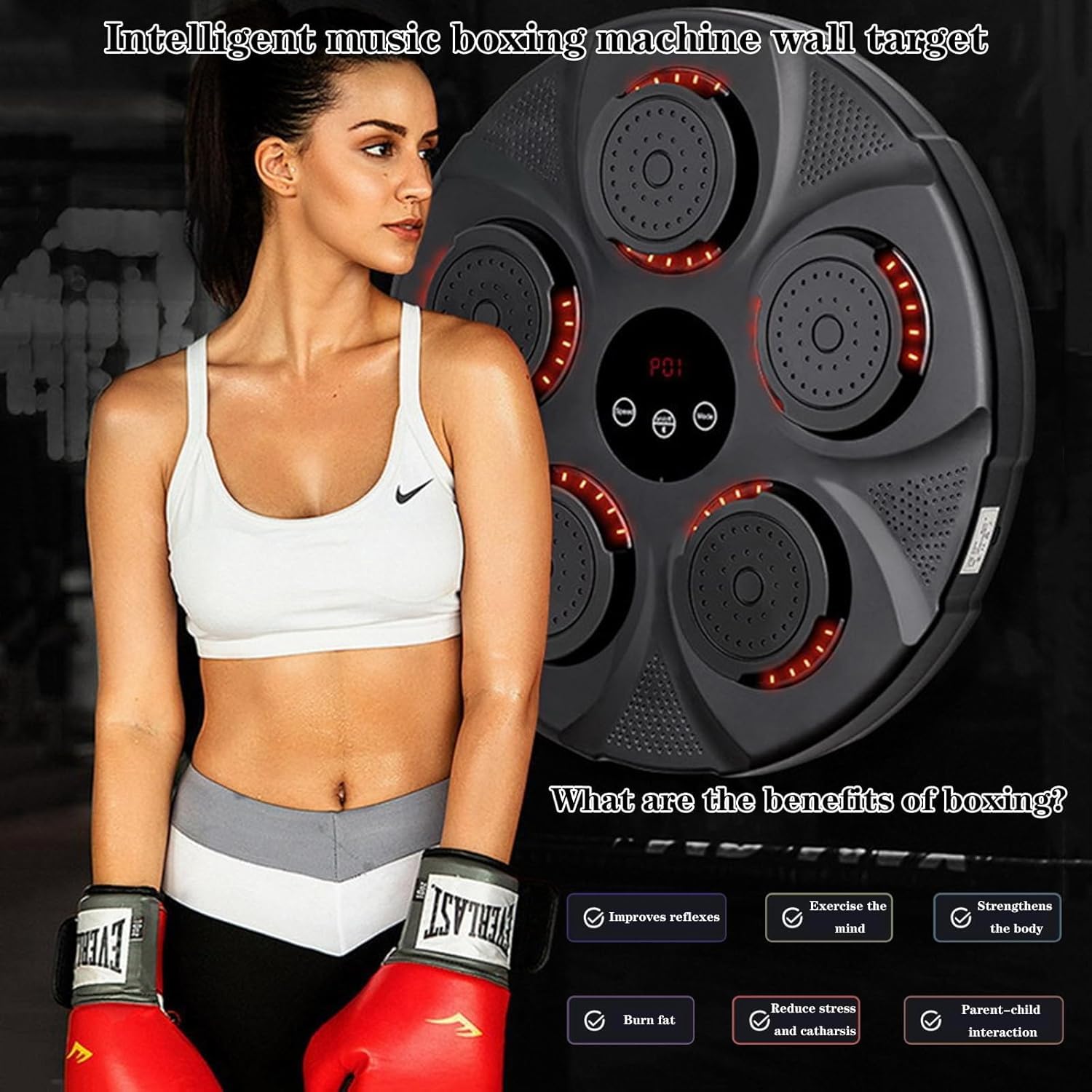 Drumstone (๐ญ๐ฌ ๐ฌ๐ฒ๐ฎ๐ฟ๐ ๐ช๐ฎ๐ฟ๐ฟ๐ฎ๐ป๐๐) Home Workout Boxing Trainer with Sync Punch Beats, Timer & Real-Time Feedback 3