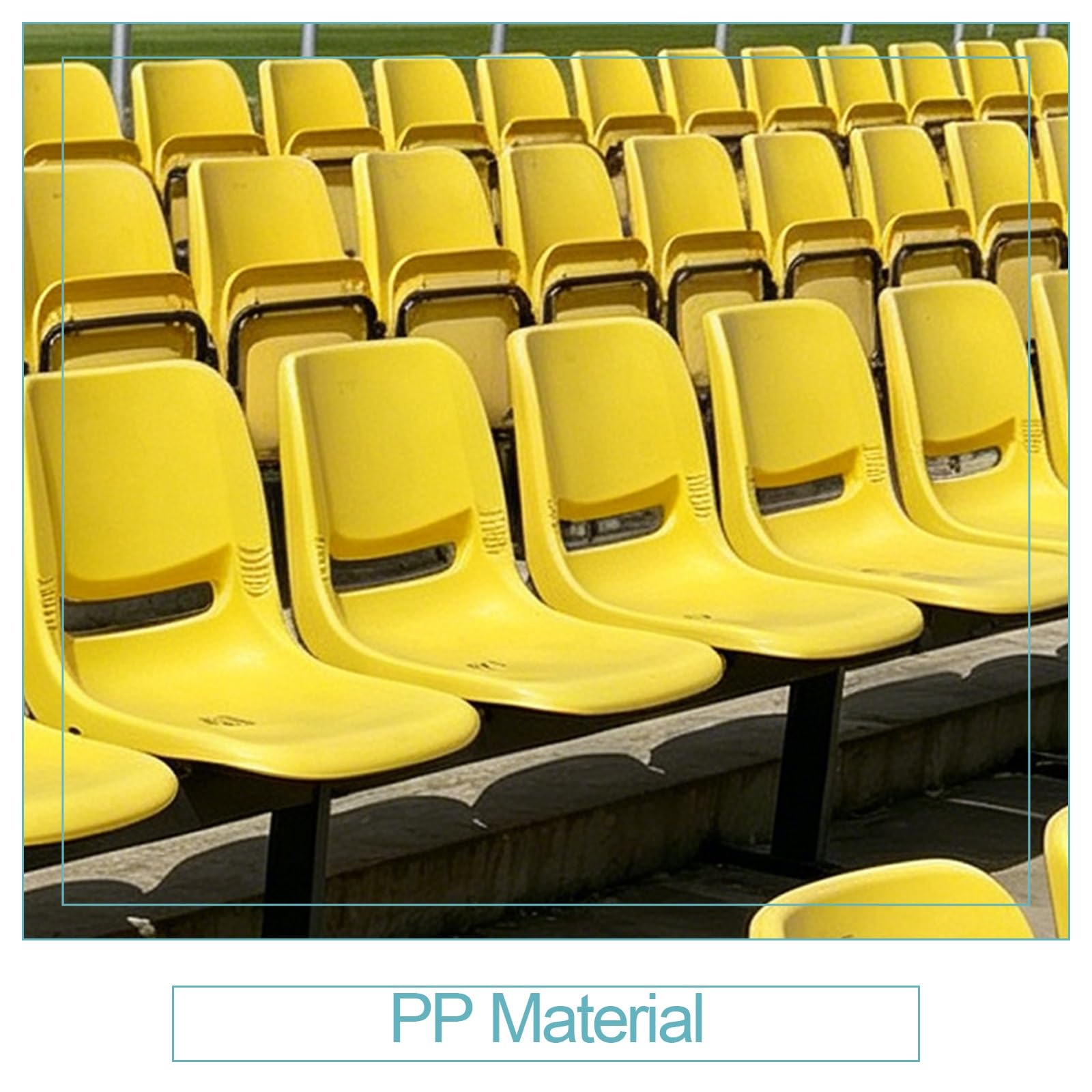 2 Sitzer Flughafenempfangsbank, Metallgestell, Tragkraft 400kg, Kunststoffbank für Stadien und Flughäfen, 118x78x50cm(Green)