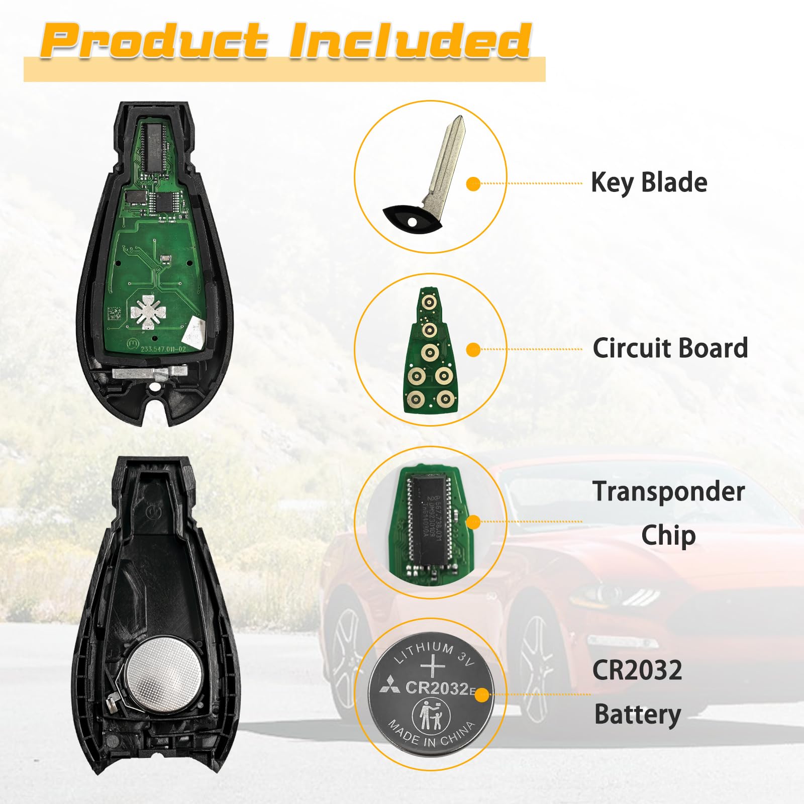 2008 - 2020 Dodge Fobik Key 4B W/ Remote Start FCC# IYZ-C01C (10 Pack 2008 - 2020 Dodge Fobik Key 4B W/ Remote Start FCC# IYZ-C01C (10 Pack