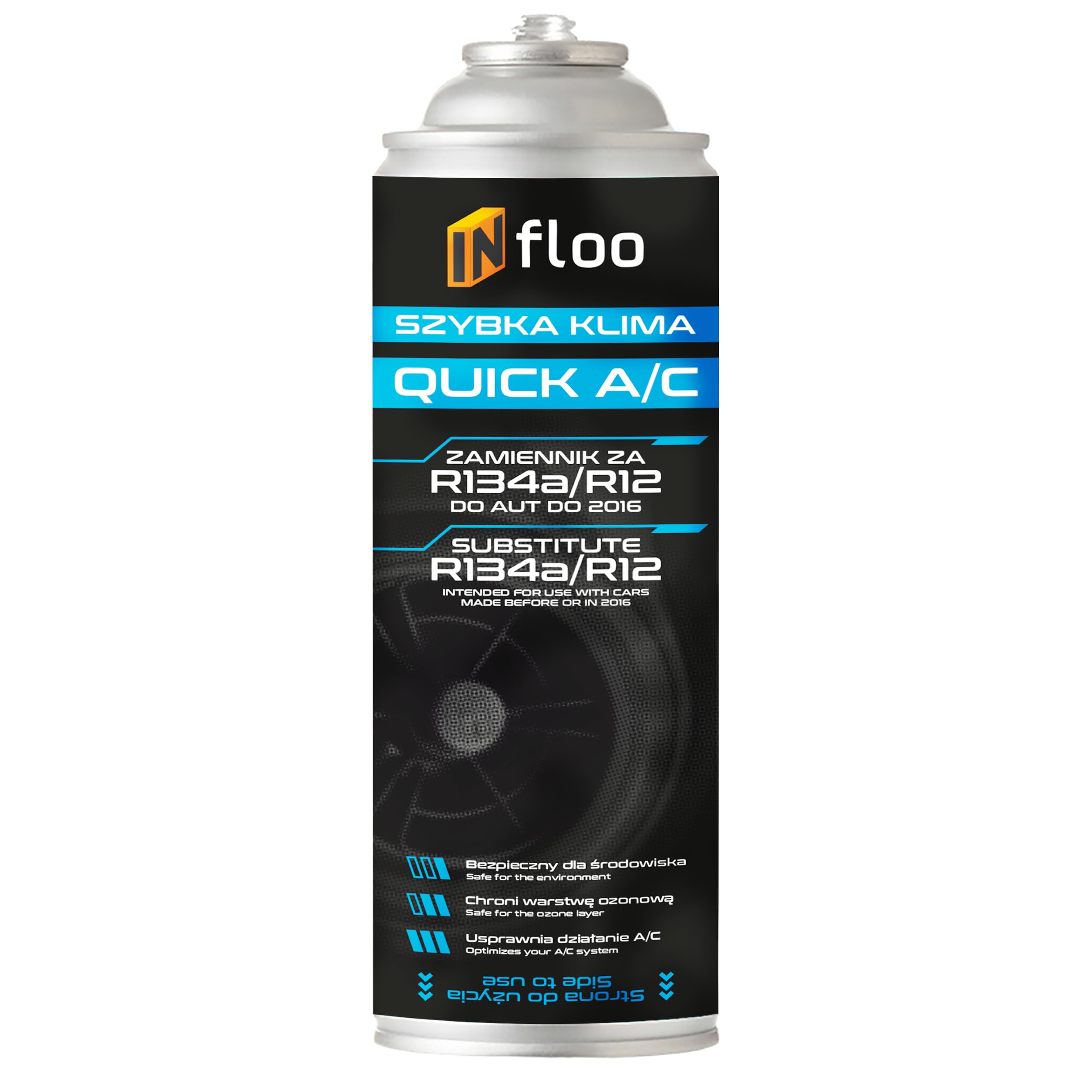 Quick A/C R134a 3en1 Gas Aceite Sellador + Gas R134a + Manguera con Manómetro + Guantes | Recarga de Aire Acondicionado para Automóviles 1994-2016