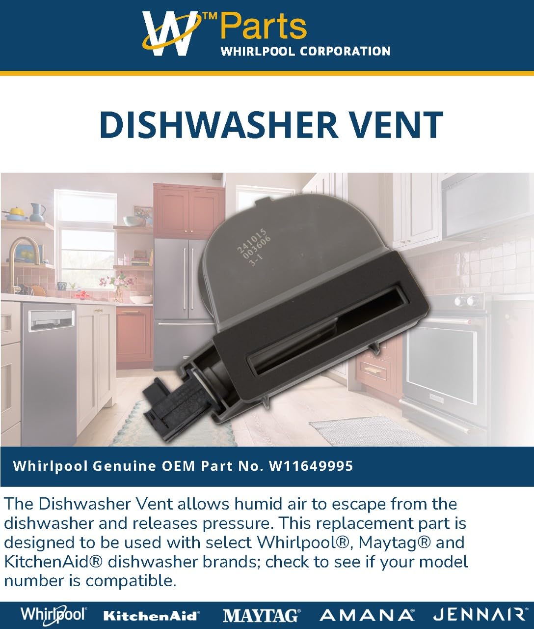Amazon.com: Whirlpool W11649995 Genuine OEM Dishwasher Vent