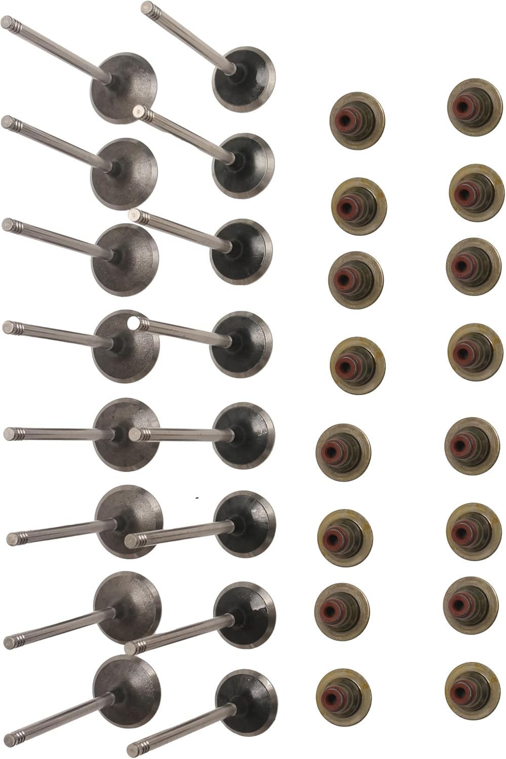 32 pcs Engine Intake and Exhaust Valve Kit Fit for Chevy Sonic 1.8L 2012-2018 Fit for Chevy Cruze 1.8L 2011-2016, OE# IV1756-8 EV1756-8 VSS680-16