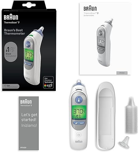 Miniatura 9 de Braun Termómetro Thermoscan 7 IRT6520 + 40 filtros de lente ThermoScan