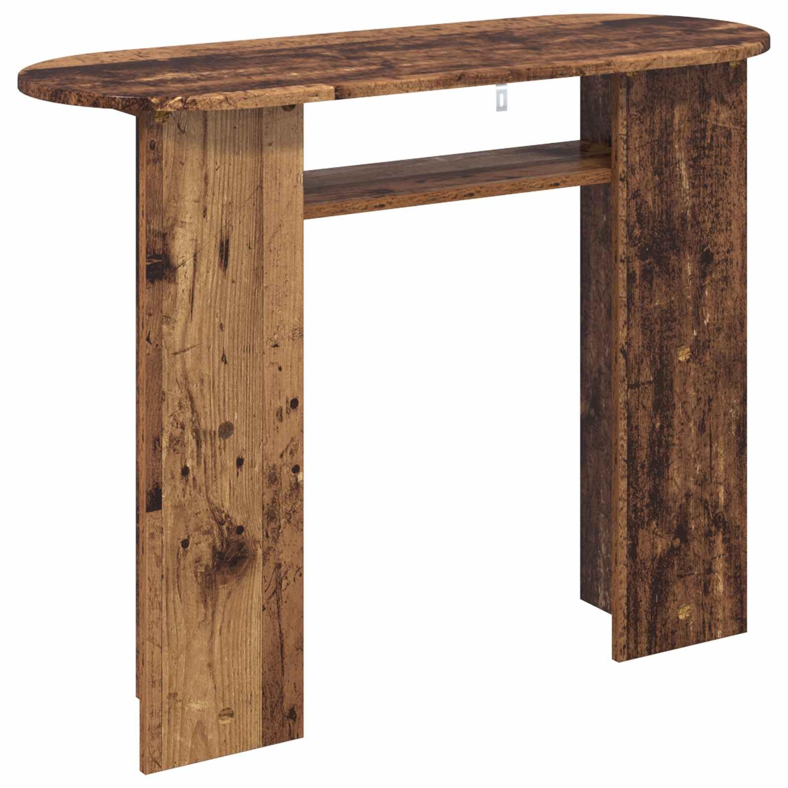 Tavolo consolle in legno anticato, 100 x 39,5 x 75 cm, da parete, per corridoio, credenza, salvaspazio, per corridoio, soggiorno, ingresso