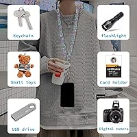 Vista 2 de Cordones para teléfono celular, correas de muñeca para teléfono, parches cruzados, cordones para teléfonos inteligentes, correa ajustable