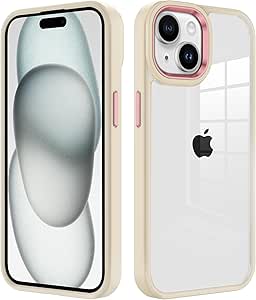 IPhone 15 Pro Max Hybrid Shockproof Bumper Semi Transparant/zwart (mat