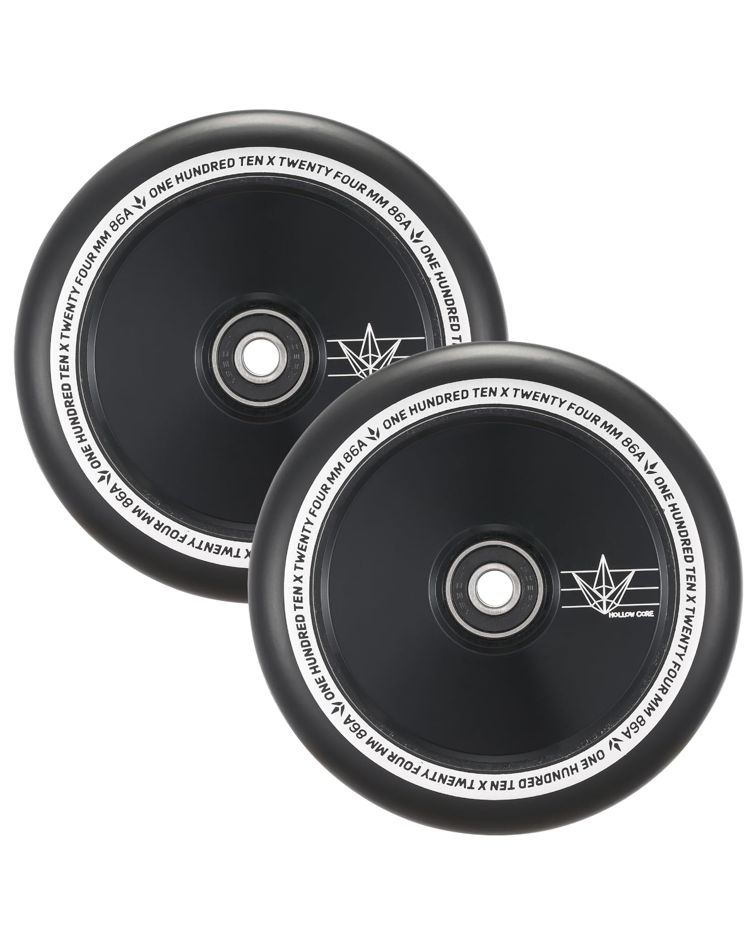 Envy Scooters Hollowcore Wheels Pair - 110mm x 24mm - Black