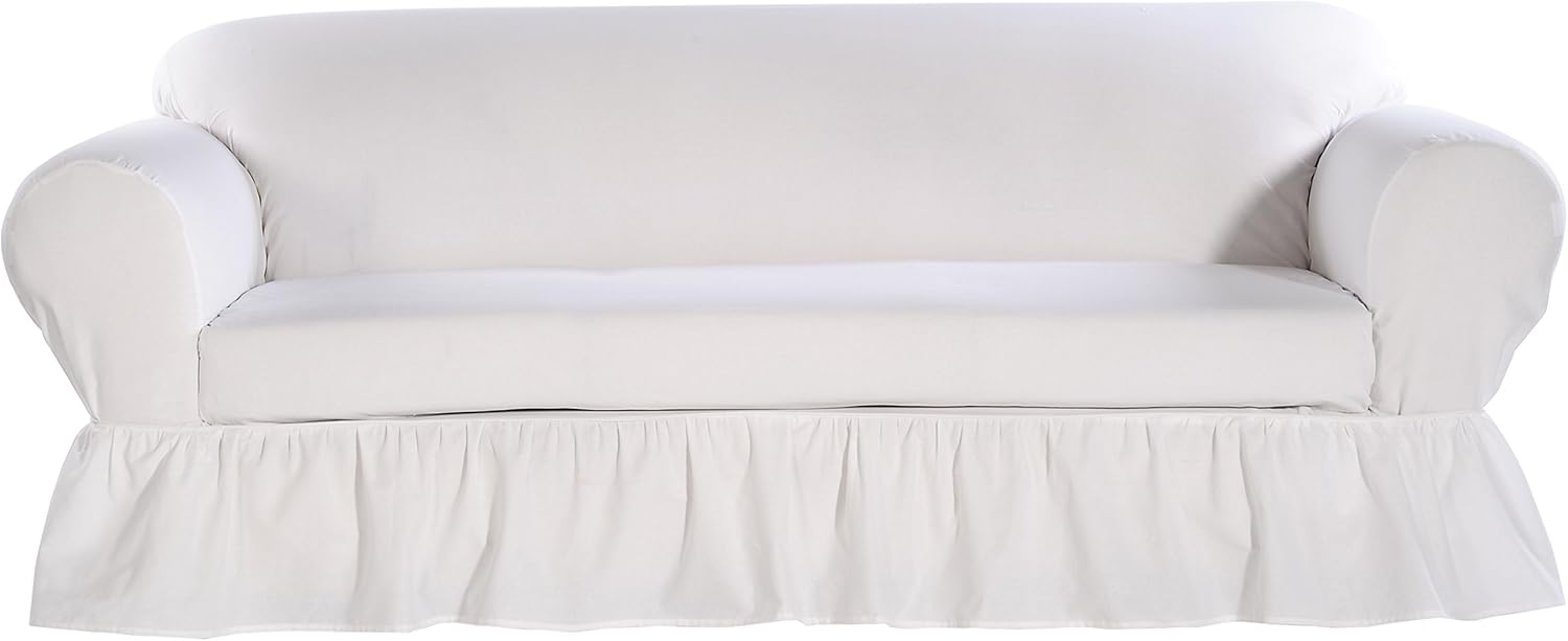 Classic Slipcovers 2 Piece Ruffled Loveseat Slipcover