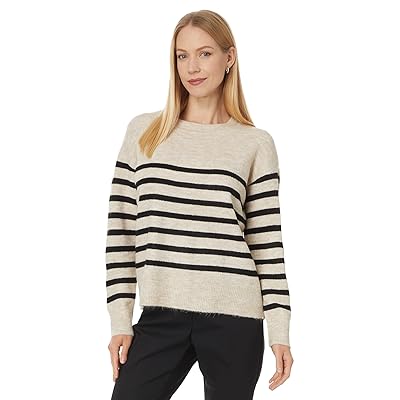 Liverpool Los Angeles Petite Long Sleeve Crew Neck Dropped Shoulder Sweater Women
