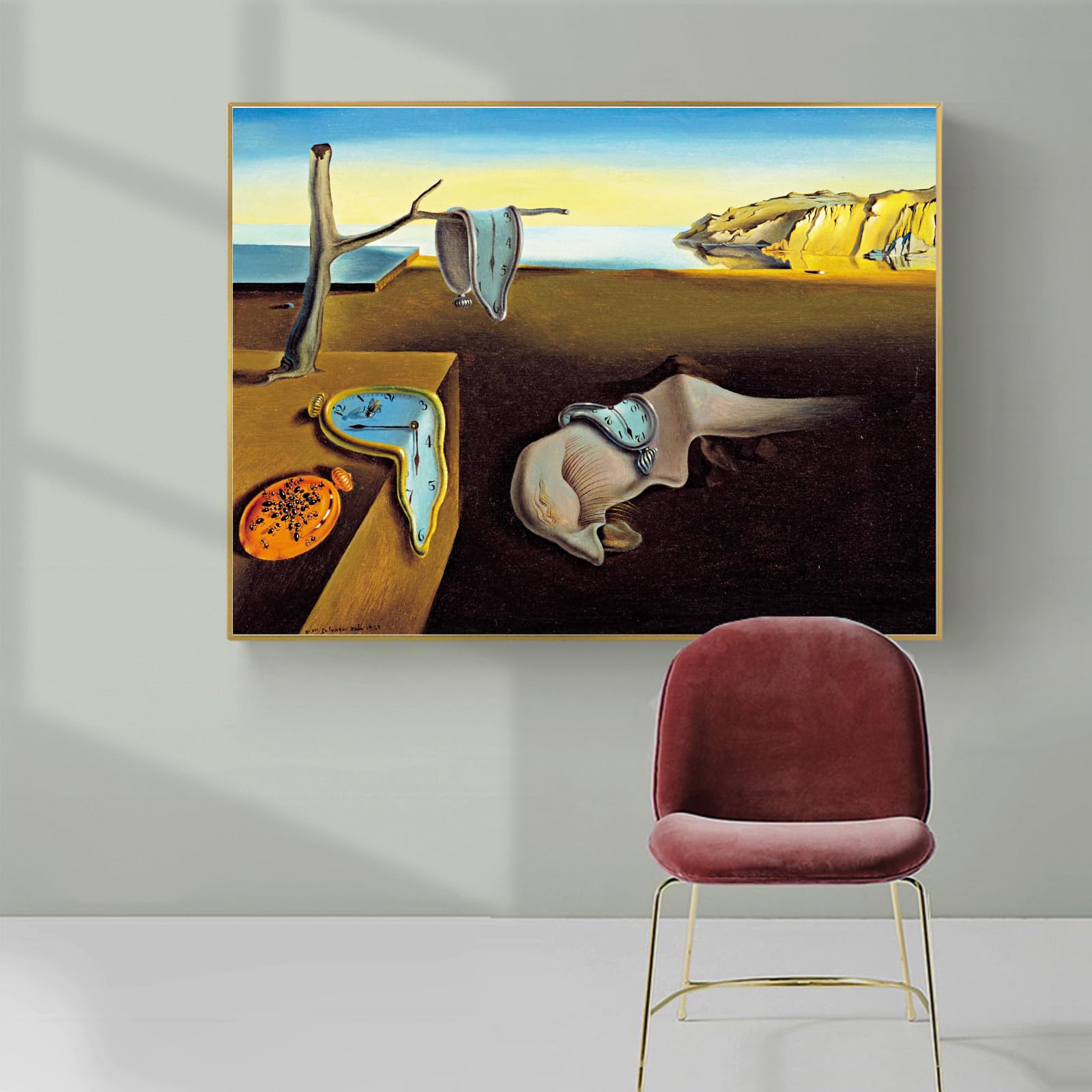 Salvador Dali Surrealisme Beroemde Kunstwerk Muur Poster - Abstract Horologium Canvas Schilderij Kunst Foto Op Muur Art Decor 70x105cm (28x41in) Met Frame