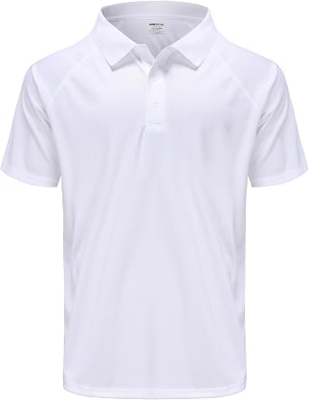 MOHEEN Mens Golf Shirts Short Sleeve Moisture Wicking Polo T-Shirts Athletic Quick Dry Fit Performance Collared UPF 50+