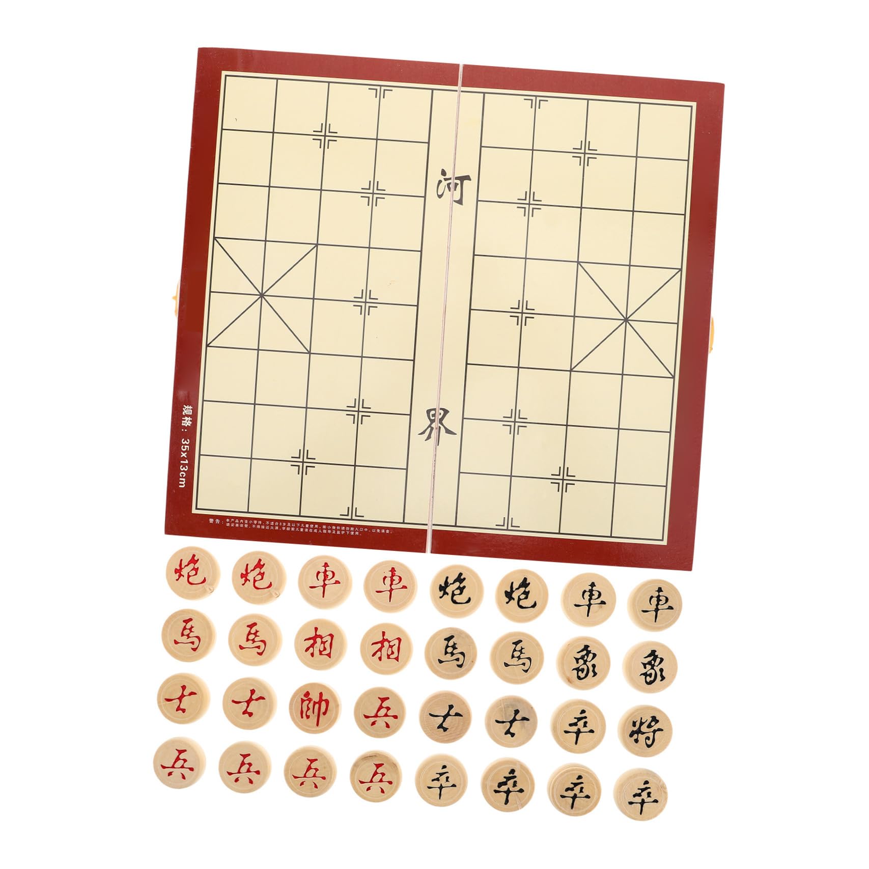 Toyvian Scacchiera Cinese Pieghevole in Legno con Custodia Integrata, Gioco da Tavolo da Viaggio per Esterni, Salva Spazio e Previene la Perdita dei Pezzi