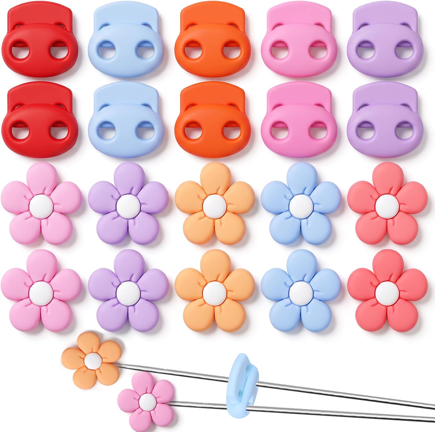 20 Pcs Knitting Needle Stoppers, Cute Point Protectors Accessories