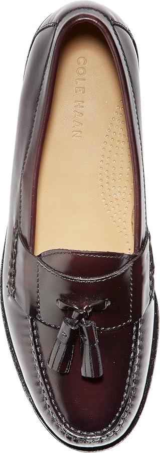 COLE HAAN バーガンディ タッセル付きショルダーバッグ スモール ターンロック トップ ハンドル womens. 18000 | COLE_HAAN