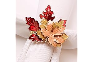 Autumn's Embrace: 8 Maple Leaf Napkin Rings for Thanksgiving Splendor