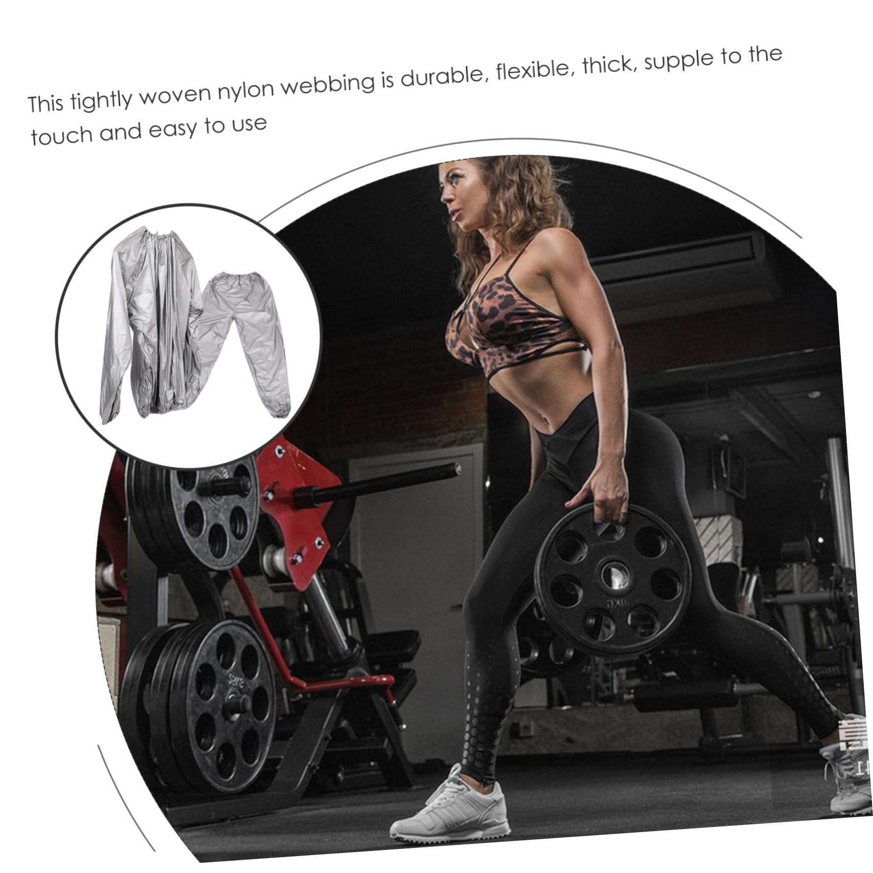 Abaodam 1Set Sauna Sweat Suit for Men Women Flexible Athletic Clothing with Sweat Tops Pants Promotes Enhances Performance Workouts Lightweight Gym Gear