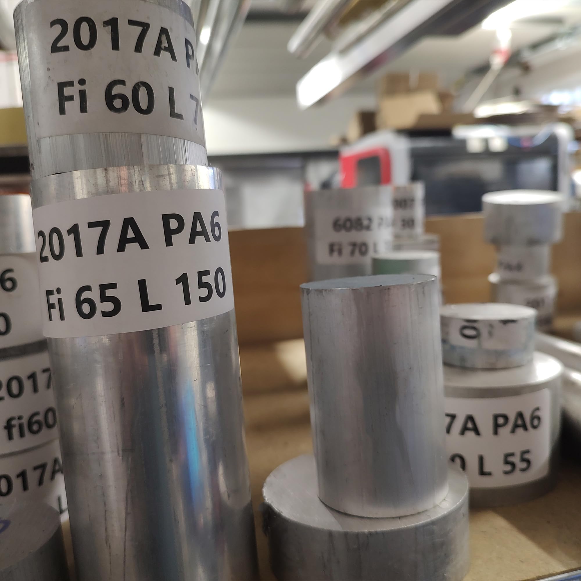 Aluminium Rundstange 60mm Durchmesser - 150mm Länge, EN AW 2017A/2007 Hart