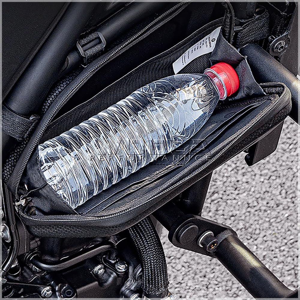 WOOGA Motorcycle Side Bag Waterproof,Tool Bag,Large Capacity,3.5 Gal (1.5 L),Hard Shell Carbon Look Water Stopping Zipper fit for Ho&nda REBEL CMX 250 CMX 300 CMX500 CMX 1100 (Left Bag)