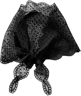 Mass Veil Lace Scarf 1950s Retro Hair Tie Church Veil Headcovering Lace Mantilla Veil Tulle Scarf Lace
