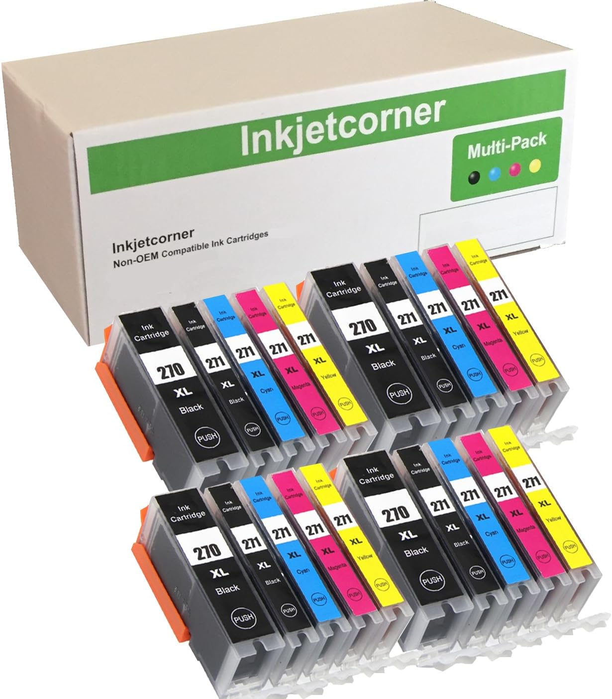 Inkjetcorner Compatible Ink Cartridge Replacement For CLi-221BK CLI-221 For Use With - View #6