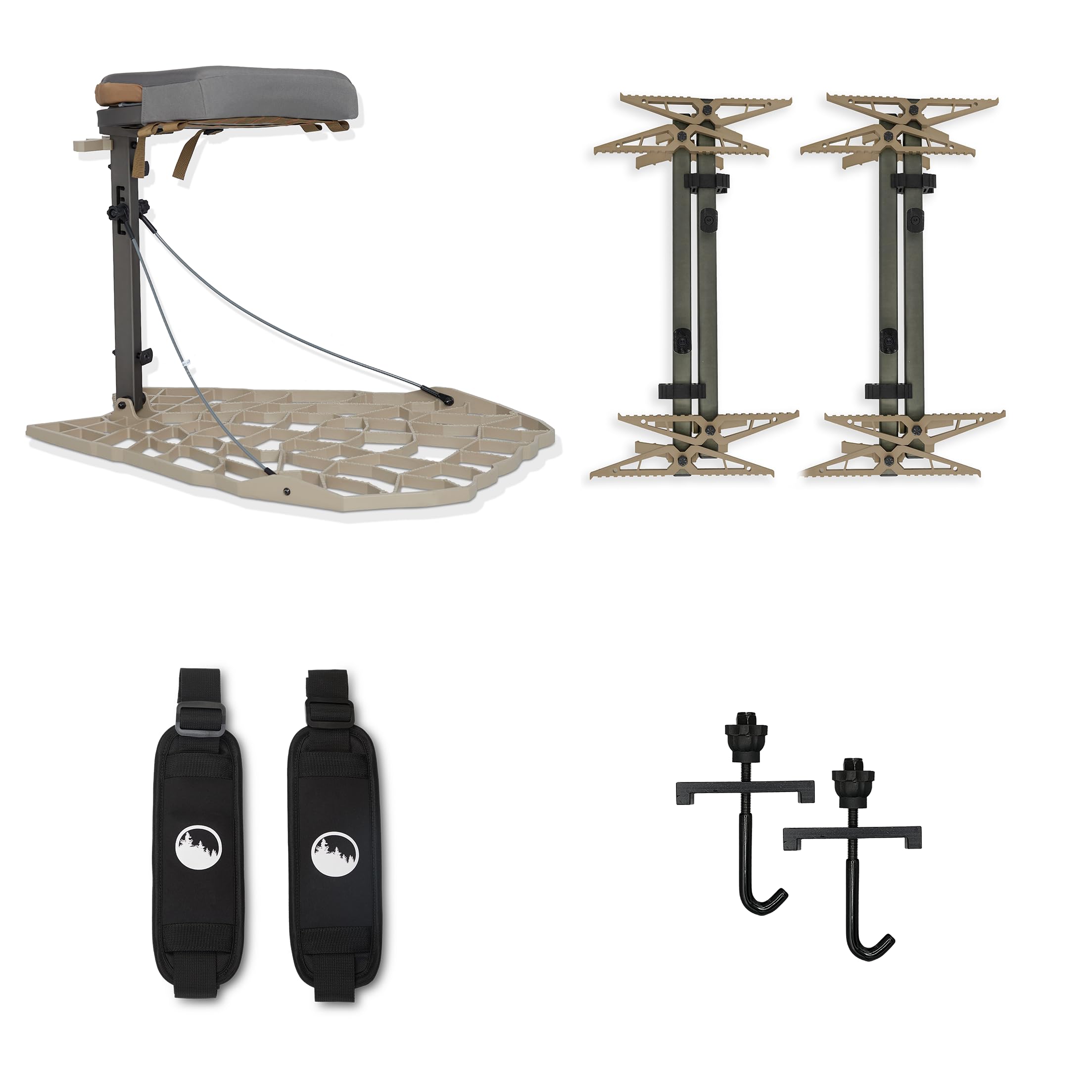XOP ION - 11 Lb Cast Aluminum Hang On Treestand for Deer Hunting (ION Mobile Hunting System)