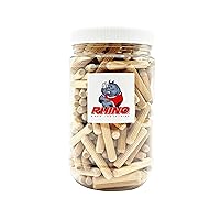 Vista 120 de 3/8" x 2" - Paquete de 500 pasadores de madera - Secados al horno, estriados y biselados (3/8" x 2", 500 unidades)