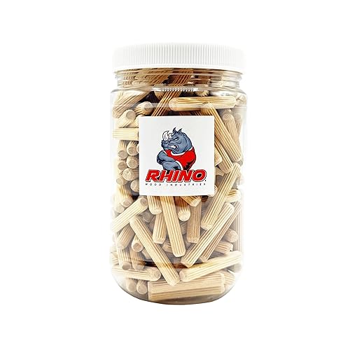 Vista 139 de 1/4" x 1" - Paquete de 500 pasadores de madera - Secados al horno, estriados y biselados (1/4" x 1", 500 unidades)