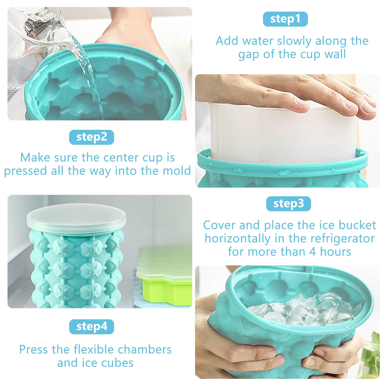 World Cup Ice Genie Cube Maker - Silicone Beer Tool, Space Saving, Dishwasher Safe-249921