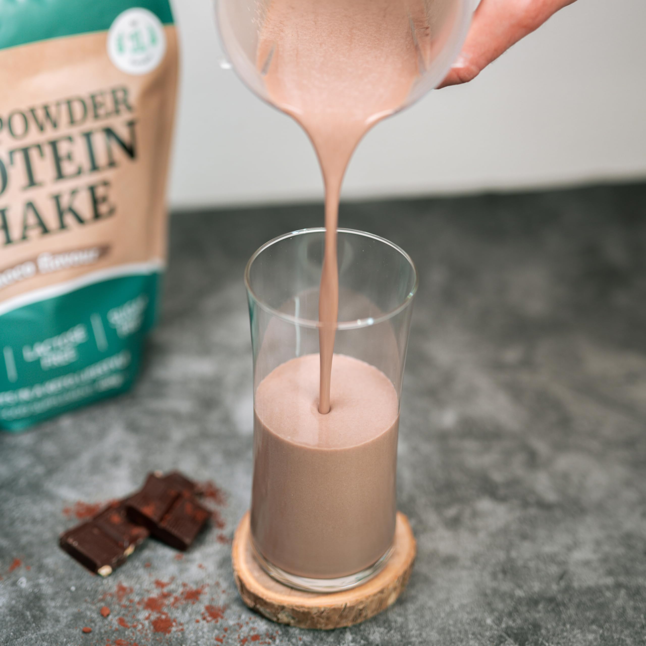 Go-Keto MCT Vegan Protein Shake Chocolate, 400g polvere | con MCT dall'olio di cocco per la tua dieta keto | proteine ​​vegane da proteine ​​di piselli e proteine ​​di riso
