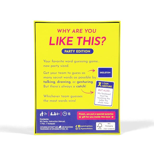 Foto 6 de 7 de Why Are You Like This Grab & Game: By EK, Party, 4+ Players, Ages 7+