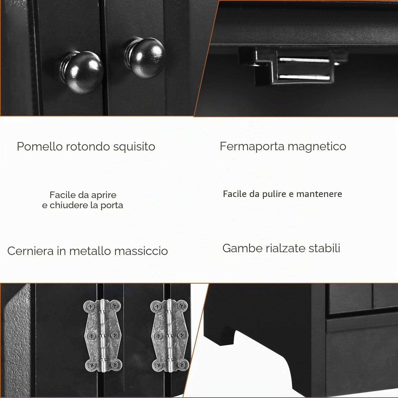 KOMFOTTEU Armadio Alto in Legno con 2 Ripiani Regolabili, Armadio da Guardaroba Verticale con Dispositivo Anti-Rovesciamento, Mobile Organizzatore, Grande Spazio, 58,5 x 32 x 123 cm, Nero