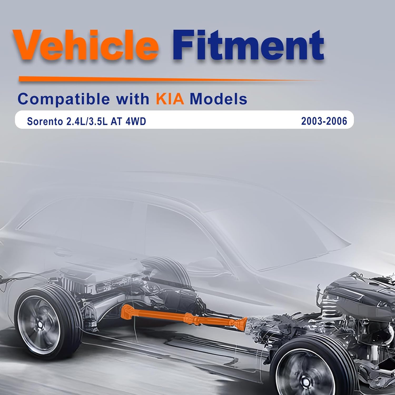 936-200 Front Drive Shaft Prop Shaft Driveshaft Assembly Fit for KIA Sorento 2003-2006 4WD, Replace OE 491003E050