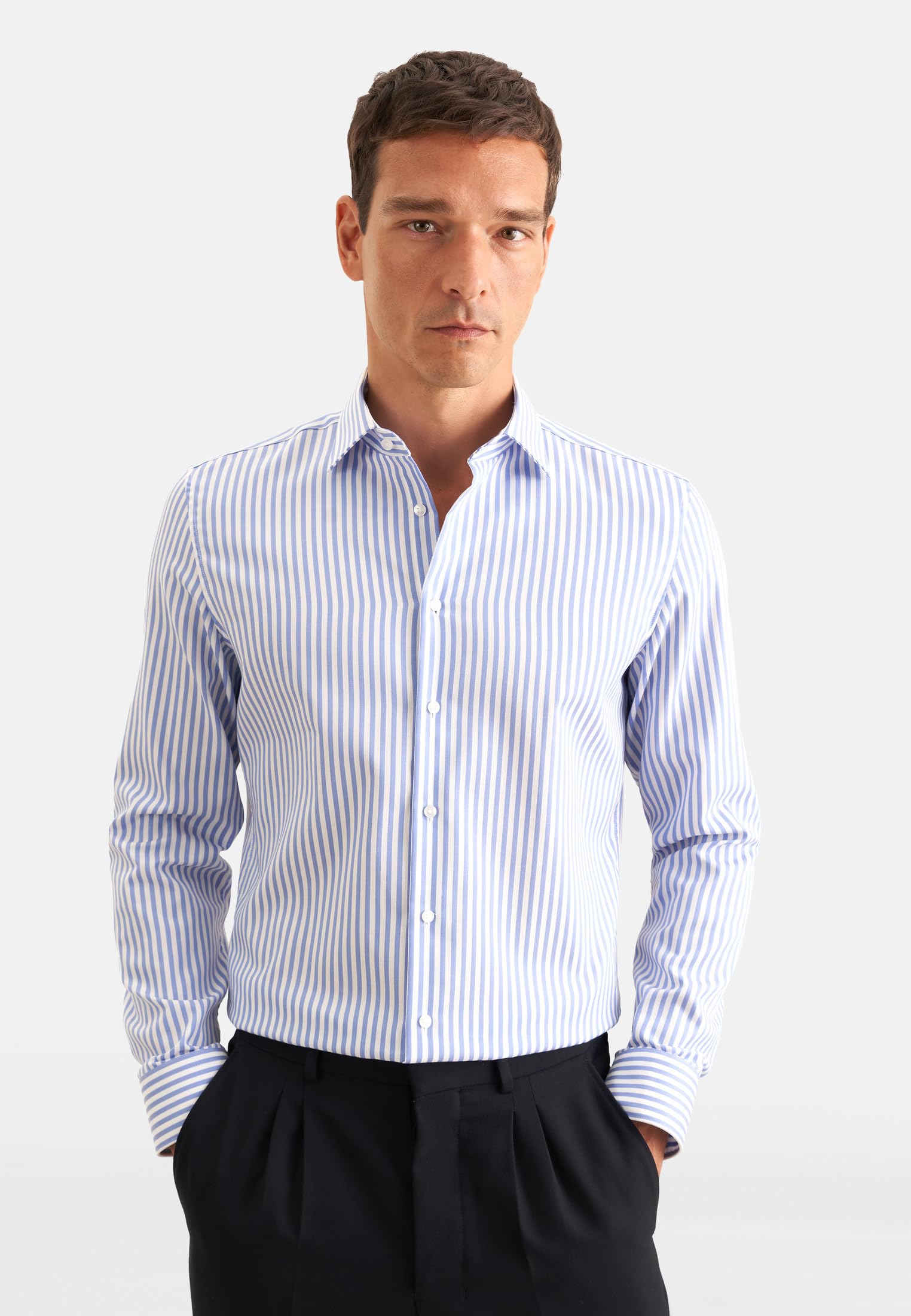 Seidensticker Herren Slim Fit Langarm Hemd Hemd (1er Pack)