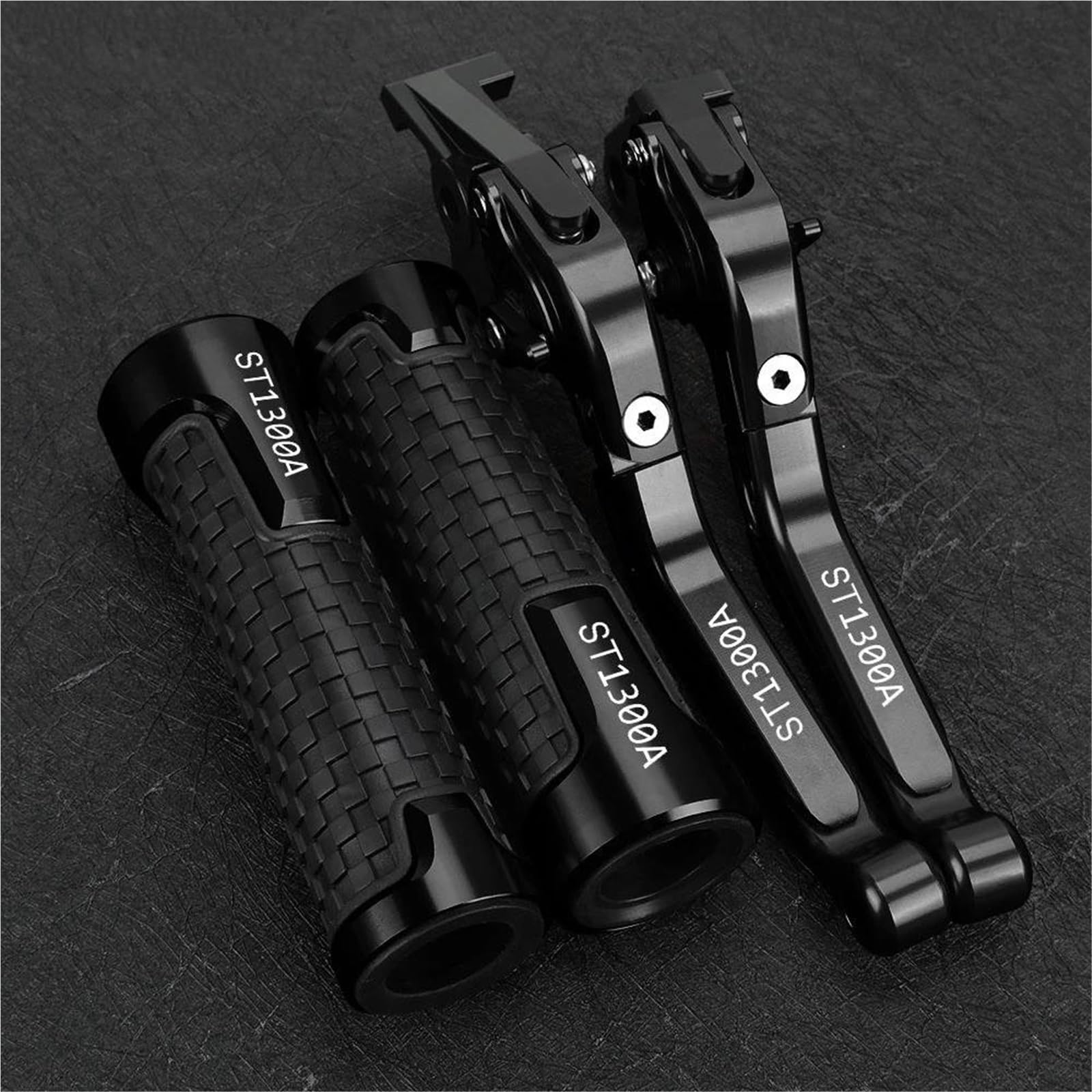 Tgvselpj Black2 Motorcycle Part 7/8" 22Mm Motorcycle Extendable Adjustable Clutch Brake Levers Controller Lever Handle For H-Onda St1300a St1300 A St 1300A 2003-2007(Black2)