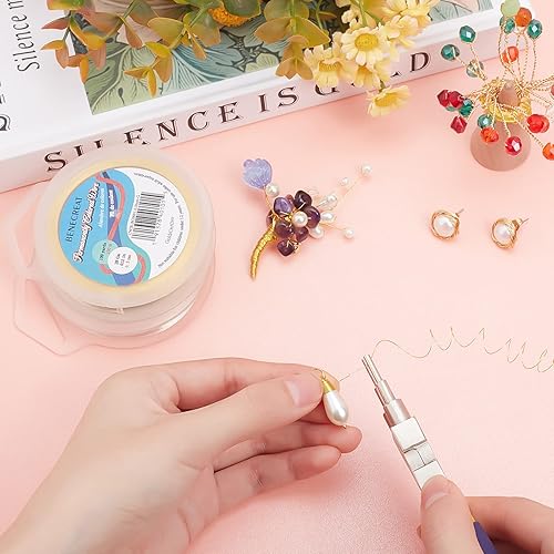 Miniatura 5 de BENECREAT Alambre de Joyería Dorado de 328 Pies Calibre 28 Resistente al Deslustre Alambre de Cobre para Abalorios para Fabricación de Joyería