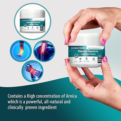 Miniatura 6 de M PAIN MANAGEMENT TECHNOLOGIES PMT - Crema para fascitis plantar y espolón de talón - Crema para aliviar los pies. Alta concentración de árnica;