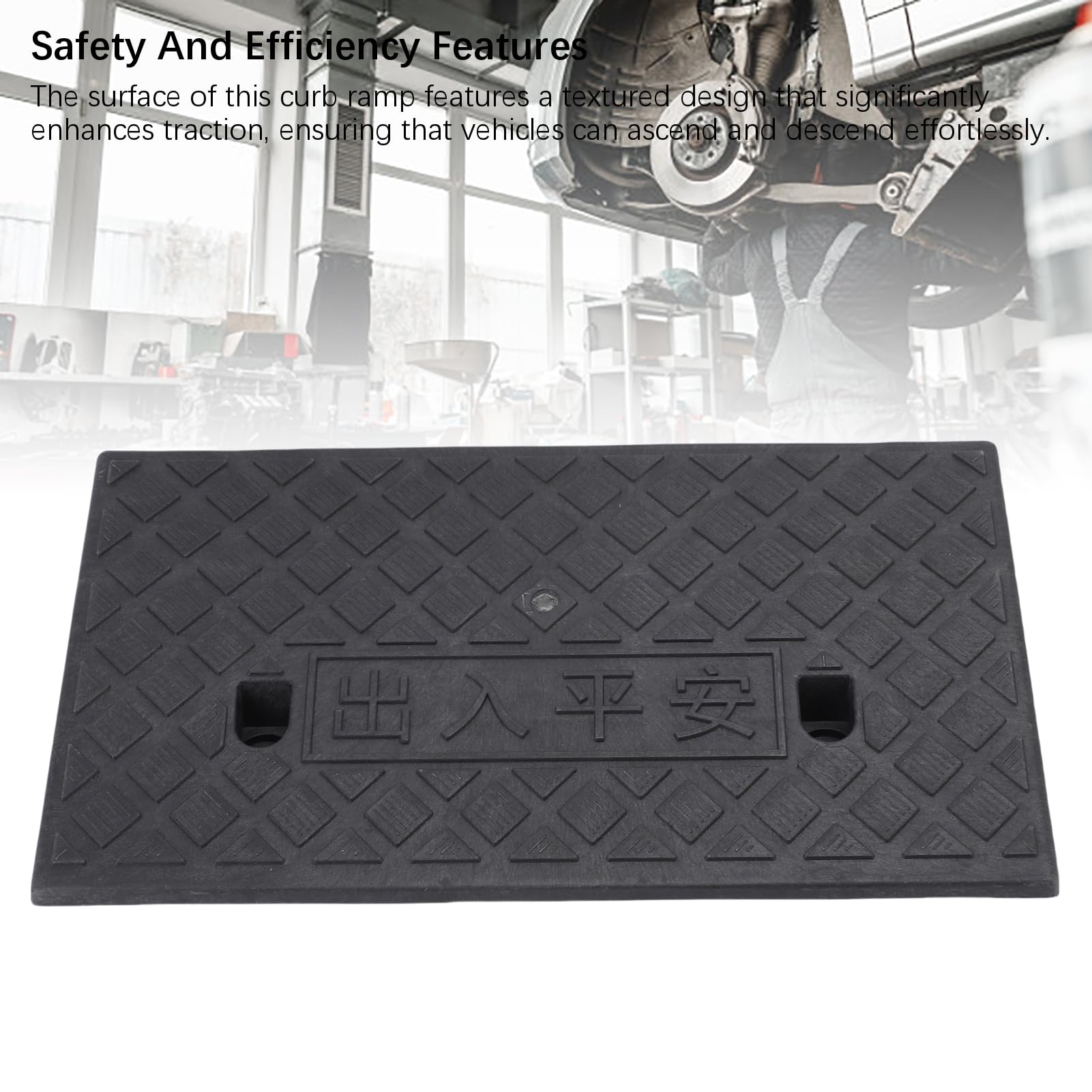 Fockety Rampe de Trottoir pour Allée de Voiture, capacité de Charge de 2 200 LB, Rampe de Seuil Robuste, Rampes de Pont de Trottoir pour Quai de Chargement, Garage, (500x270x120mm / 19,69x10,63x4,72
