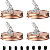 Vista 11 de Tarro con pico vertedor Mason Jar. Picos vertedores de flujo libre para tarro Mason Jar, tarro Mason para pico de boca regular tamaño 70mm