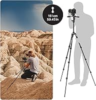 Vista 3 de Manfrotto Befree Kit de trípode avanzado Live de 3 vías, trípode y cabeza fluida en aluminio para cámaras y videocámaras de hasta 6 kg
