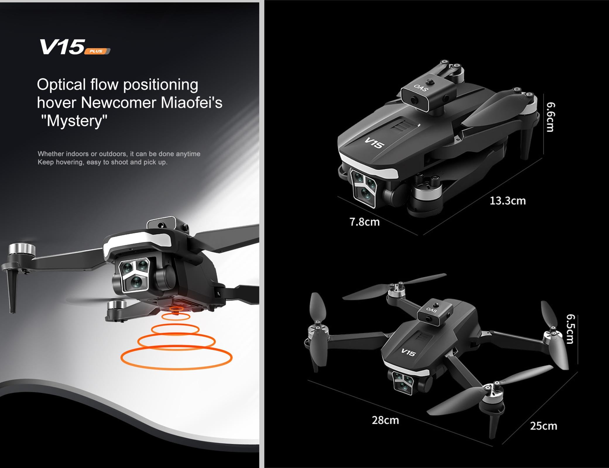 V15 MAX Drohne 8K Professionell Mit Bildschirm WiFi FPV Hindernisvermeidung Bürstenloser Motor Fernsteuerung Quadcopter