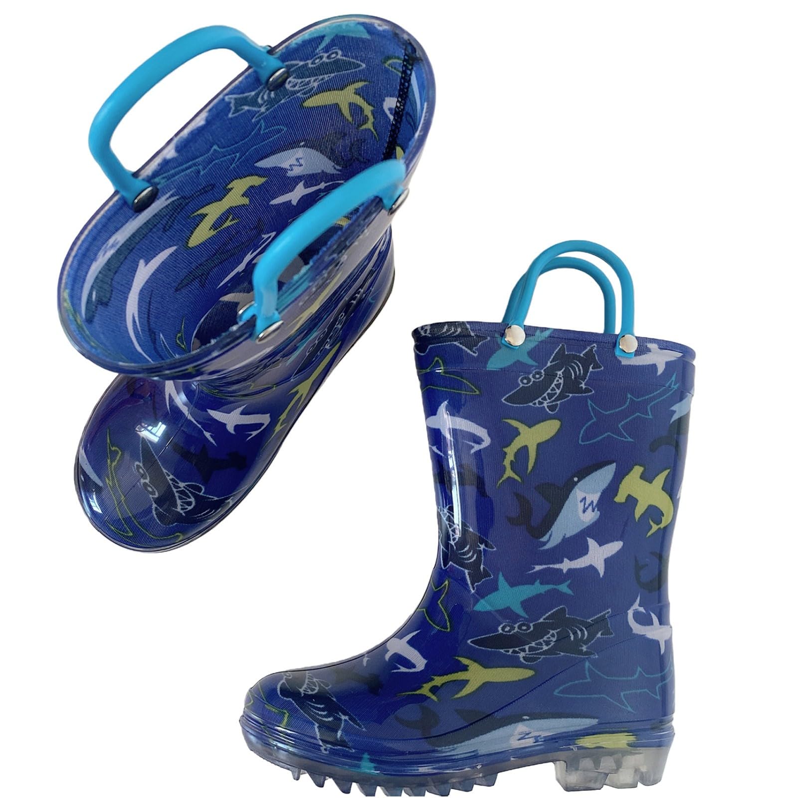 Stivali impermeabili da pioggia per bambini, stivali di gomma antiscivolo, unisex, per ragazzi e ragazze, scarpe da pioggia, scarpe per attività all'aperto, per fango, parco giochi