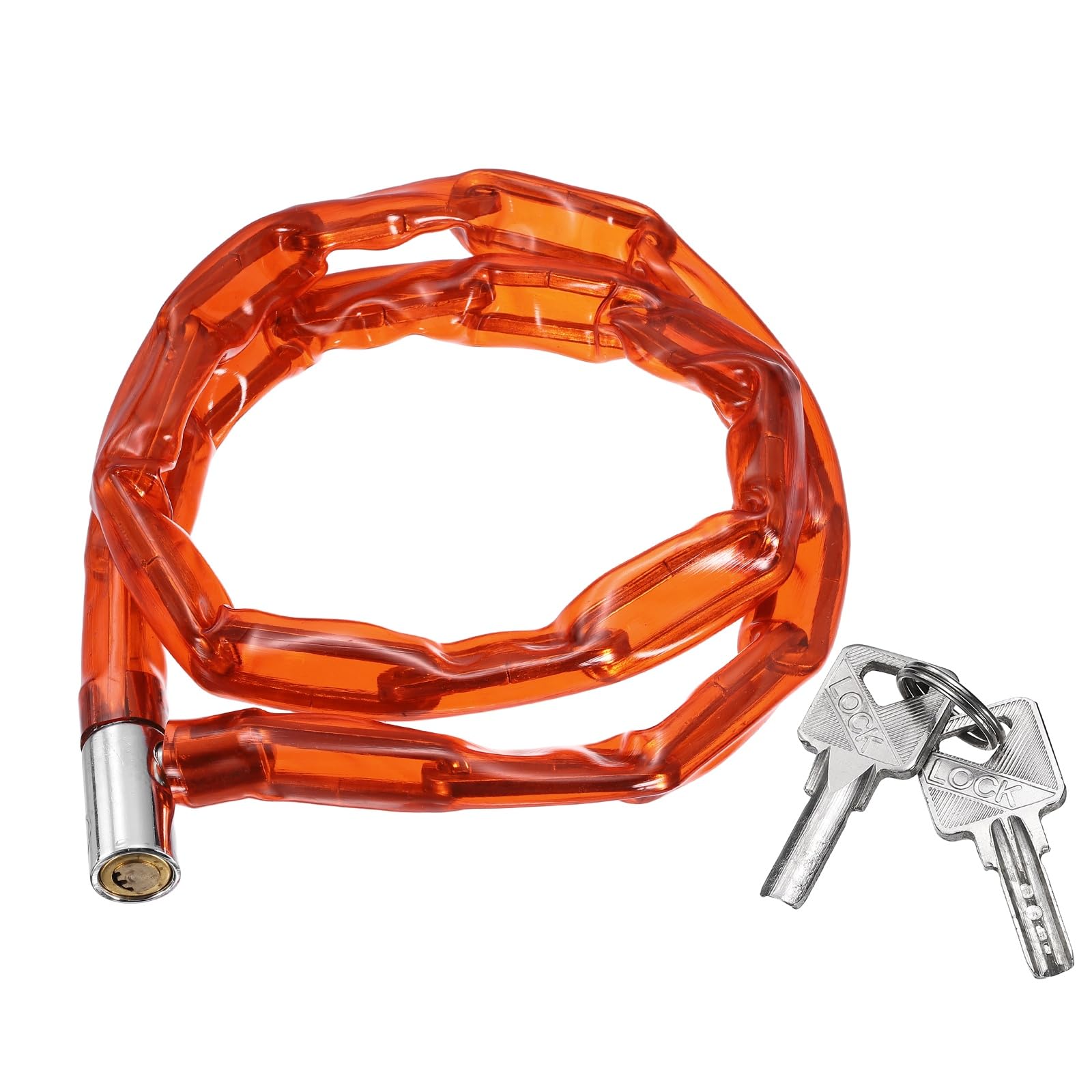 PATIKIL Bike Chain Lock, (102 cm, Red) (1 Pcs), Manganese Steel Anti-Theft Bicycle Chain Lock with Keys, Suit for - Bike/Motorcycle/Scooter/Truck