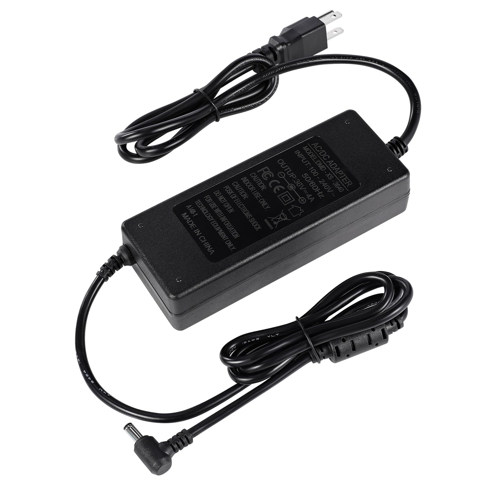 36V 4A 144W Power Supply, 100-240V AC to DC Adapter 36 Volt 4Amp, 5.5mm x 2.5mm DC Output Jack 36V AC Power Supply for 5050 3528 LED Strip Light LED Driver CCTV Security System