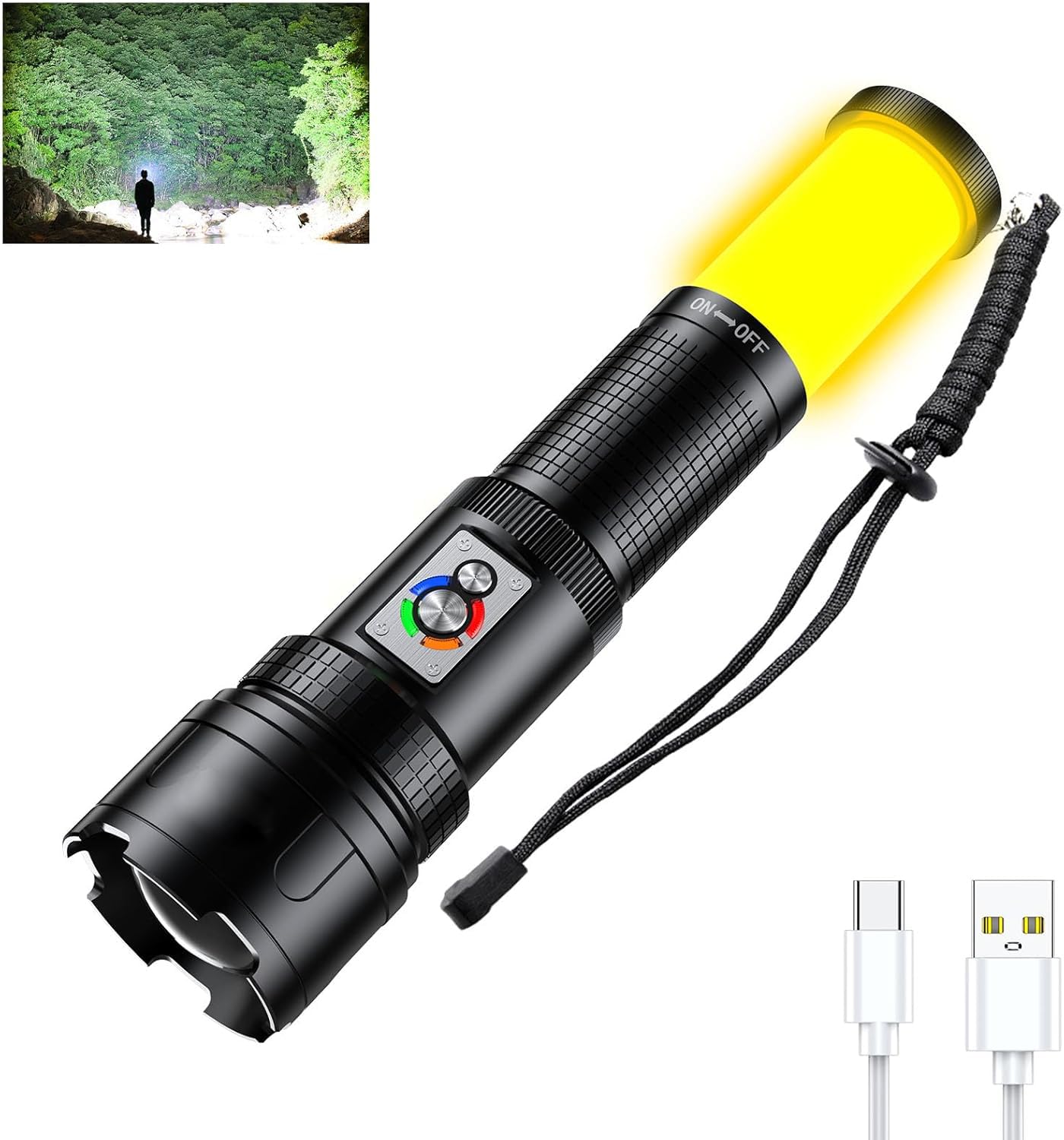 DOCOSS C20 Led Torch Light High Power Long Distance Rechargeable Powerful Bright Flash Light Torch 6-8 Hrs Work time - Long Range Beam,Waterproof,Aluminium Body(Black) (Large) (B0DBHY4K1L) Amazon Price History, Amazon Price Tracker