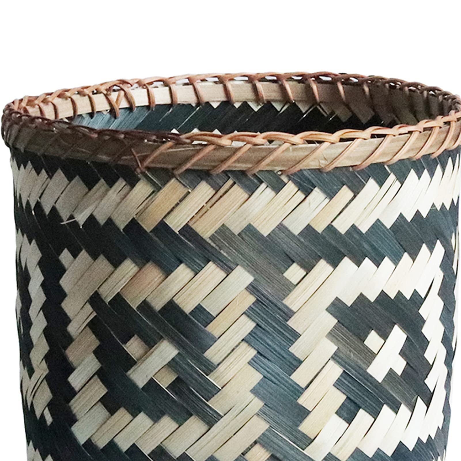 Bamboo Storage Basket Makeup Trash Basket Small for Nursery Living Room 24x24cm | Home & Garden | Furniture | Dressers & Chests of Drawers-image-7