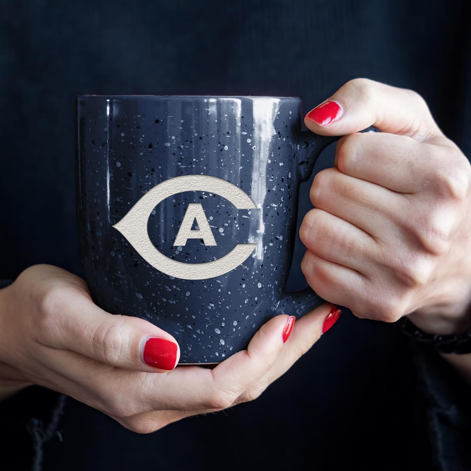 Rico Industries NCAA 16 oz Team Color Laser Engraved Speckled Ceramic Coffee Mug (A & B Schools) - Image 4