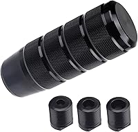 ecocstm Aluminum Shift Knob 3.74" Black - Universal M8 M10 M12x1.25 Adapters for Manual Cars Trucks SUVs