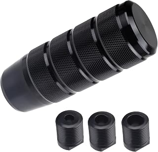 ecocstm Aluminum Shift Knob 3.74" Black - Universal M8 M10 M12x1.25 Adapters for Manual Cars Trucks SUVs
