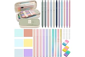 40Pcs Aesthetic School Supplies Set Green